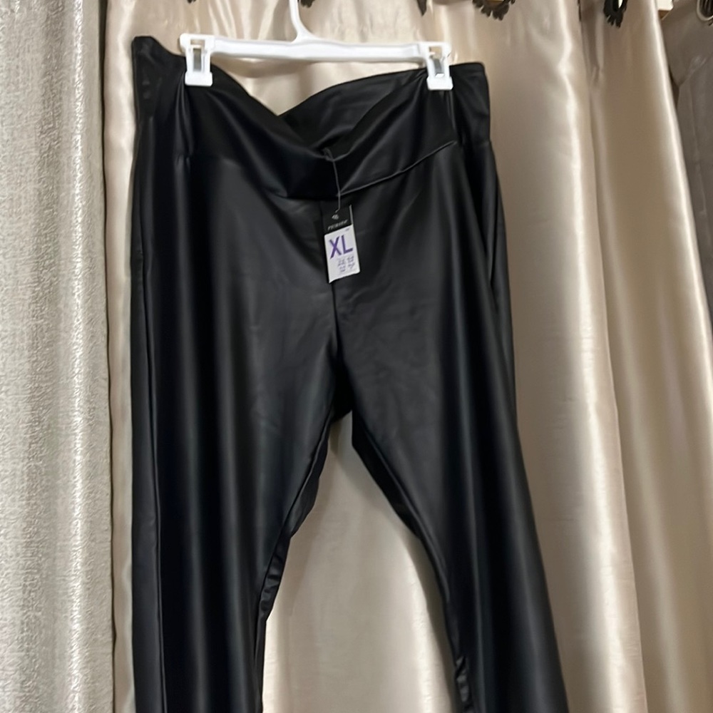 Black leather pants XL Primark Brand New